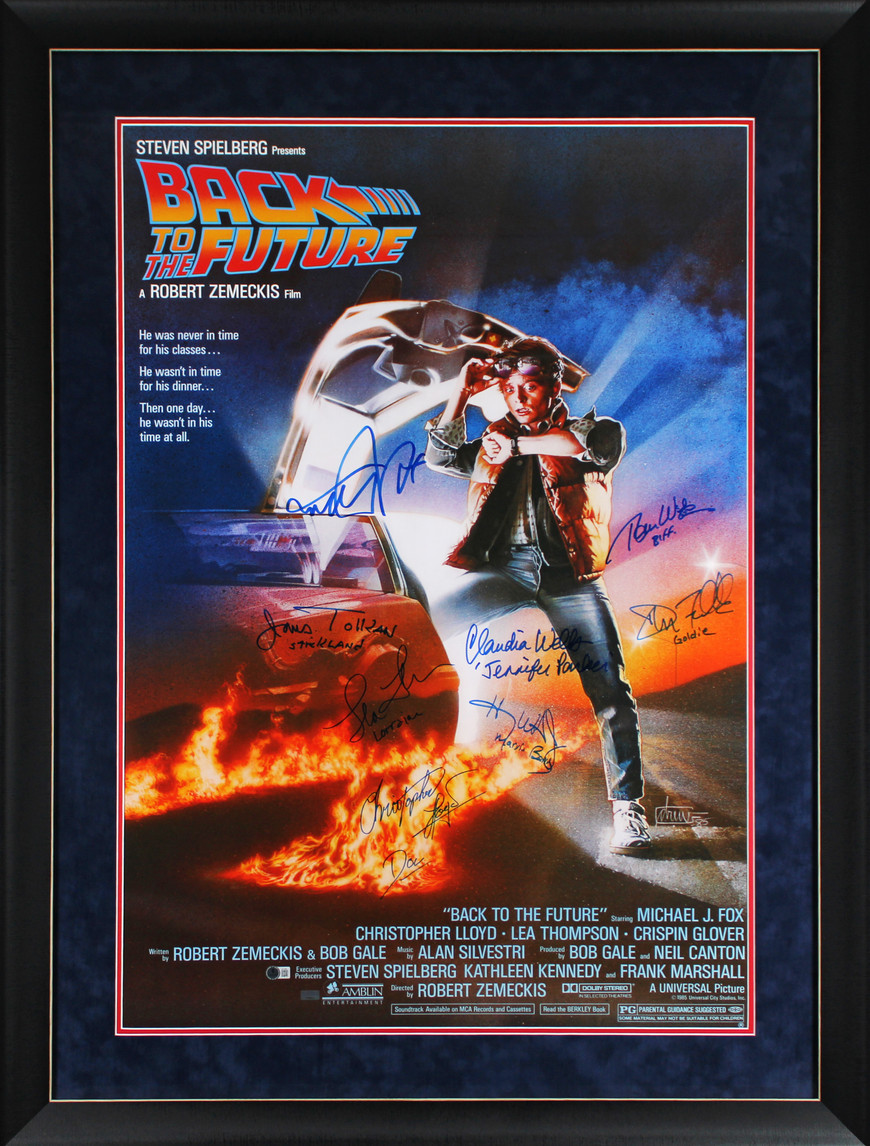 Back to the Future (8) Fox, Lloyd +6 Signed & Framed 27x40 Movie