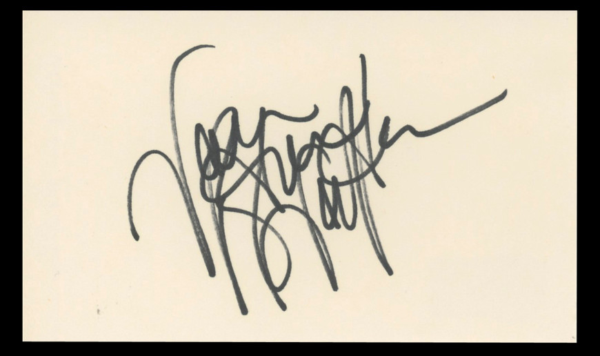 Valerie Van Halen One Day at a Time Authentic Signed 3x5 Index