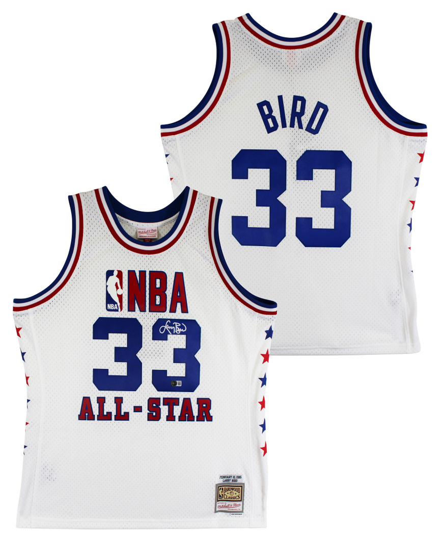 Celtics Larry Bird Signed 1986 White M&N All-Star Game