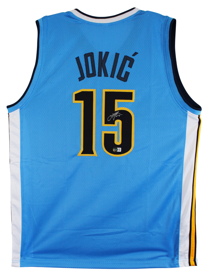 Throwback Jersey Denver Nuggets Jersey Light Blue Dikembe Mutombo