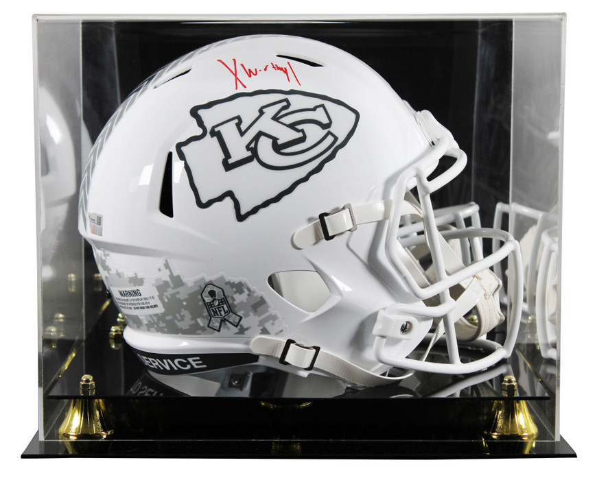 Chiefs Xavier Worthy Signed STS III Full Size Speed Rep Helmet W