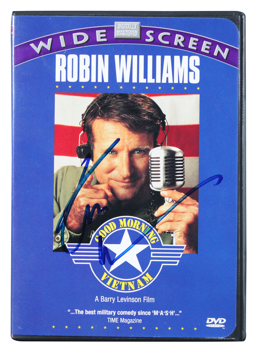 Robin Williams Good Morning Vietnam Signed Dvd Cover W/ Disk