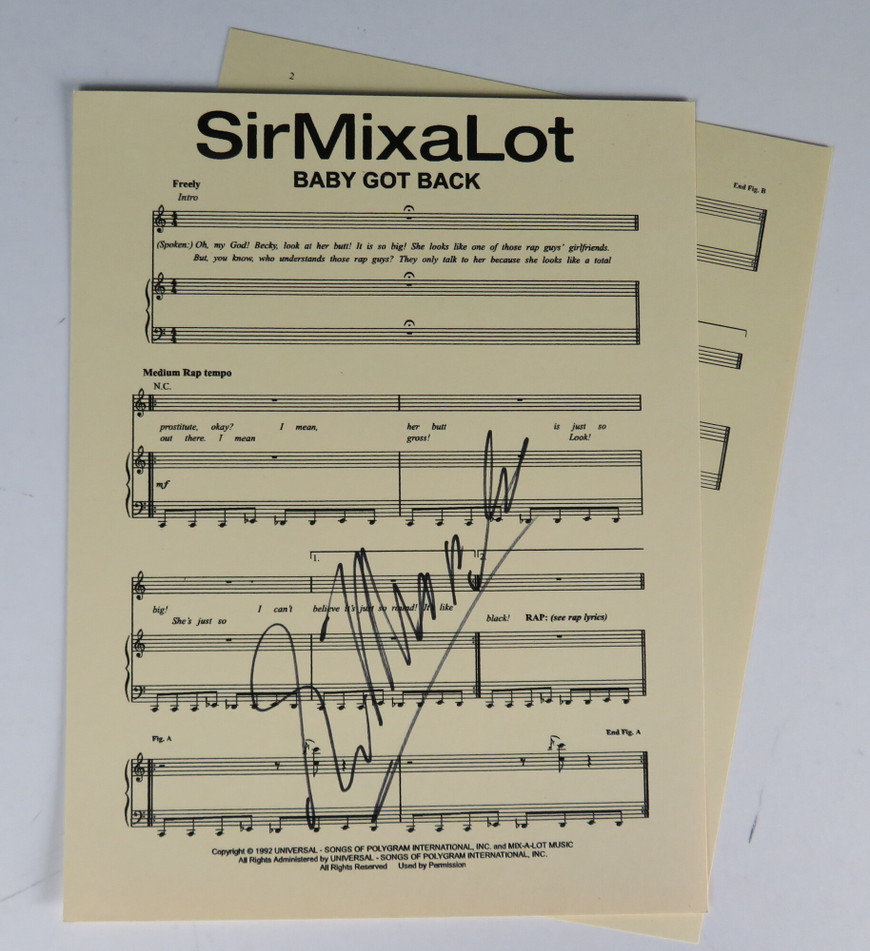 Baby Got Back Sir Mix-A-Lot (Signed Book)
