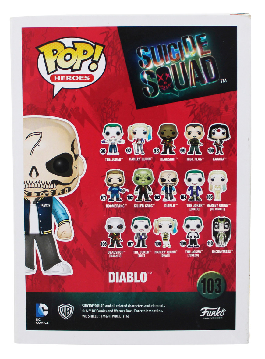 Jay Hernandez Suicide Squad Signed Diablo #103 Funko Pop Figure