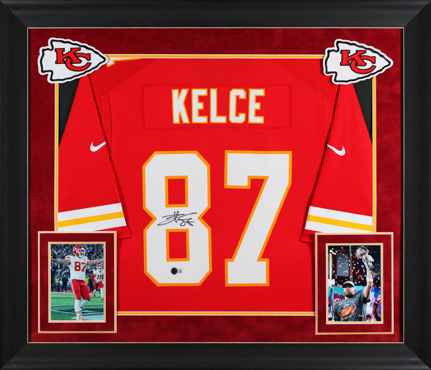Chiefs Travis Kelce Authentic Signed Red Nike Limited Framed