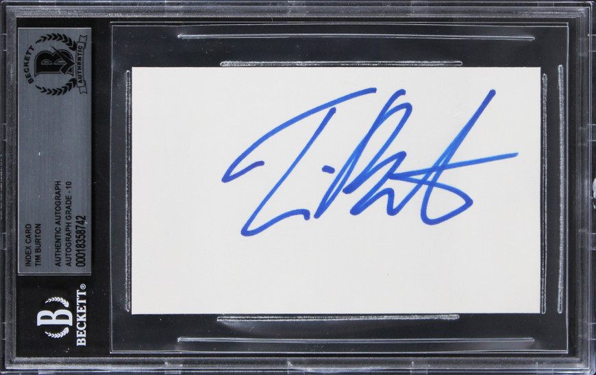 Tim Burton The Nightmare Before Christmas Signed 3x5 Index Card