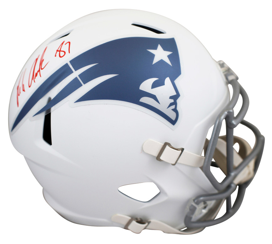 blank white football helmet rev pro Silver Riddell Revolution Speed Mini (Decorative Mini Helmet - NOT Wearable resulting in a perfect fit for every player Additional pods and stabilizers included to perfect and fine Patriots Rob Gronkowski Signed 2025