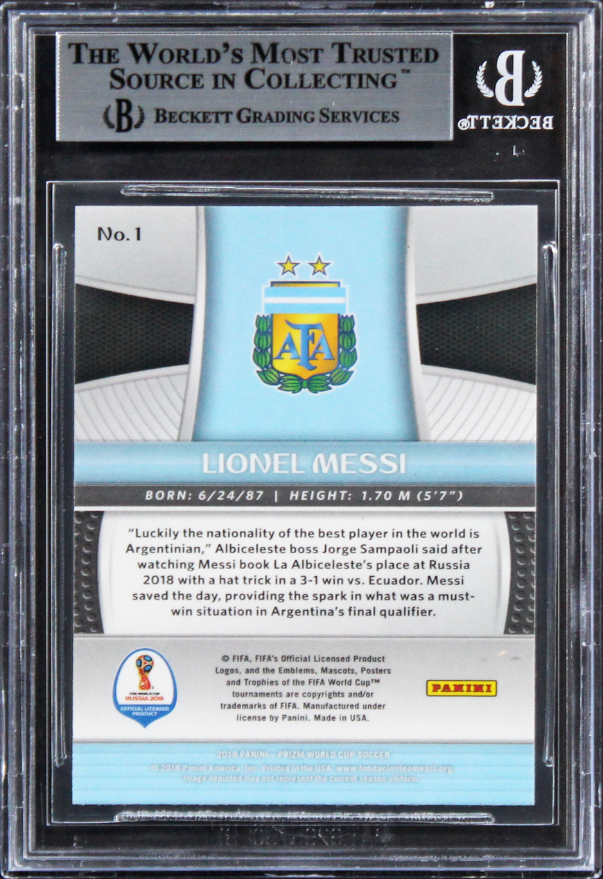 Lionel Messi Authentic Signed 2018 Panini Prizm World Cup #1 Card