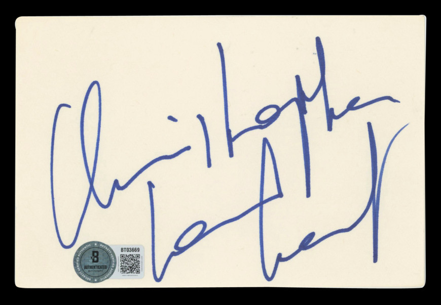 Christopher Lambert Highlander Authentic Signed 3x5 Index Card BAS