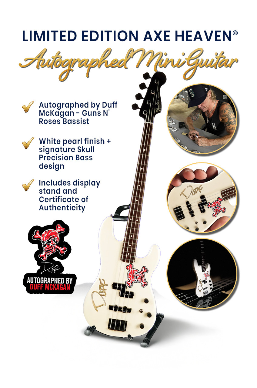 Guns N' Roses Mini Guitar - Duff McKagan (Signed Mini Guitar)