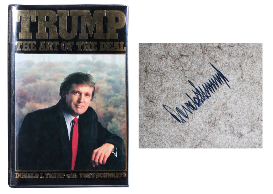 trump.the.art.of.the.dealトランプ自伝87年初版初著書 Donald Trump Signed The Art of the Deal First Edition Hard Book