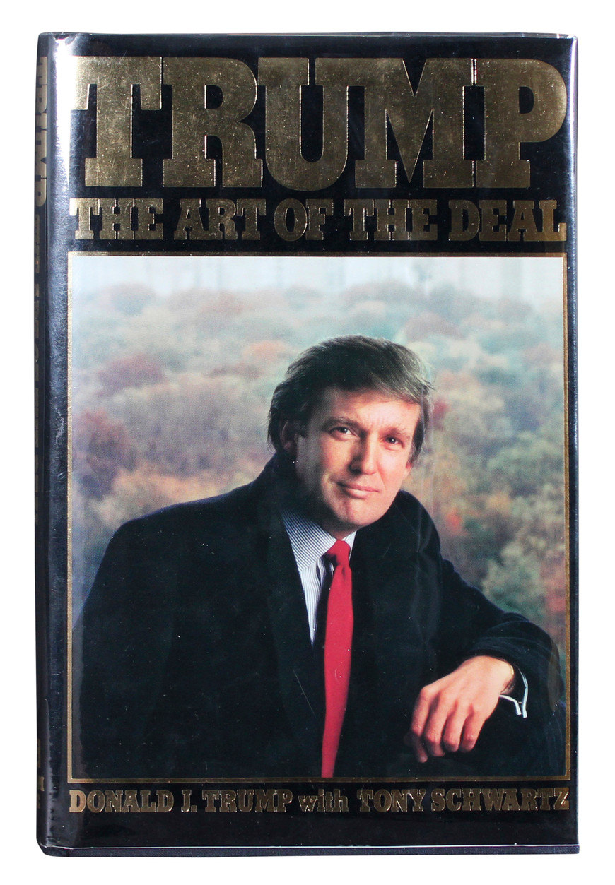 Donald Trump Signed The Art of the Deal First Edition Hard Book