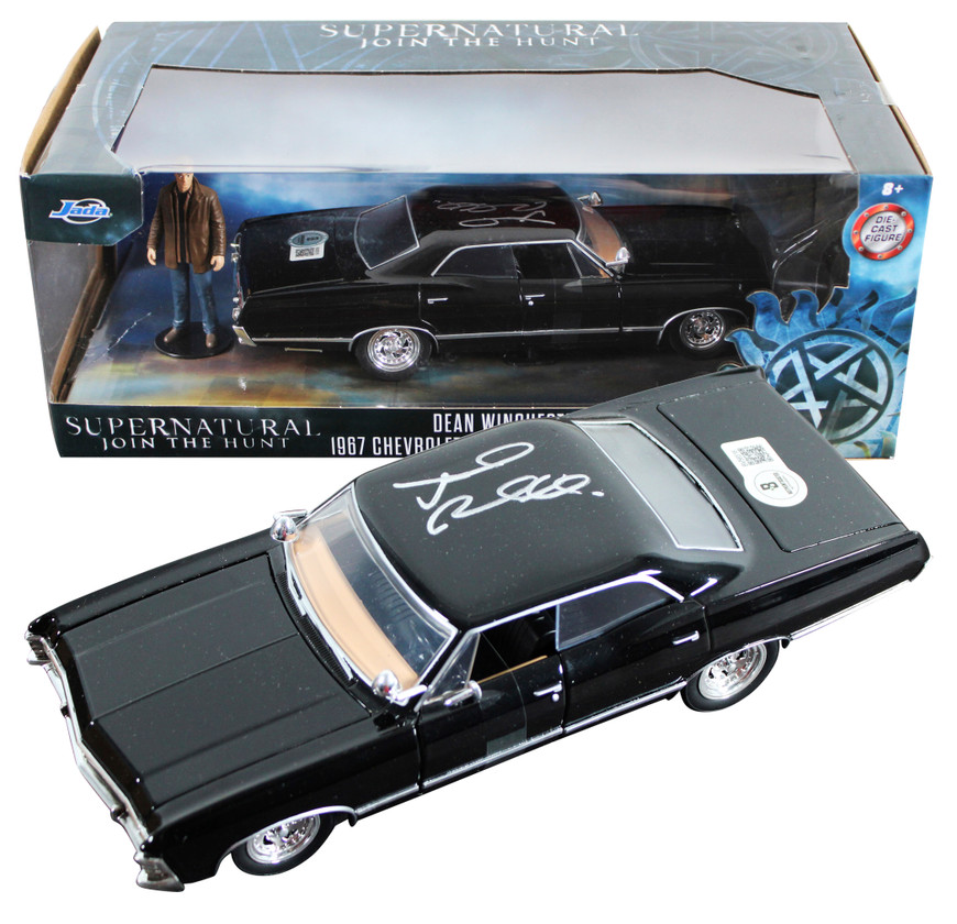 Jared Padalecki Supernatural Signed 1967 Impala 1:24 Die Cast Car