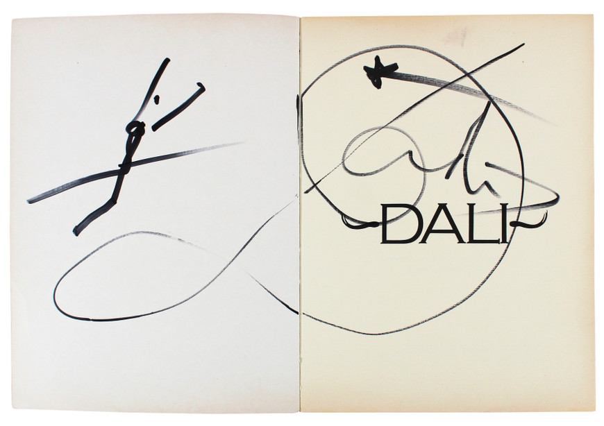 Salvador Dali Authentic Signed Dali First Printing Book w/ Sketch