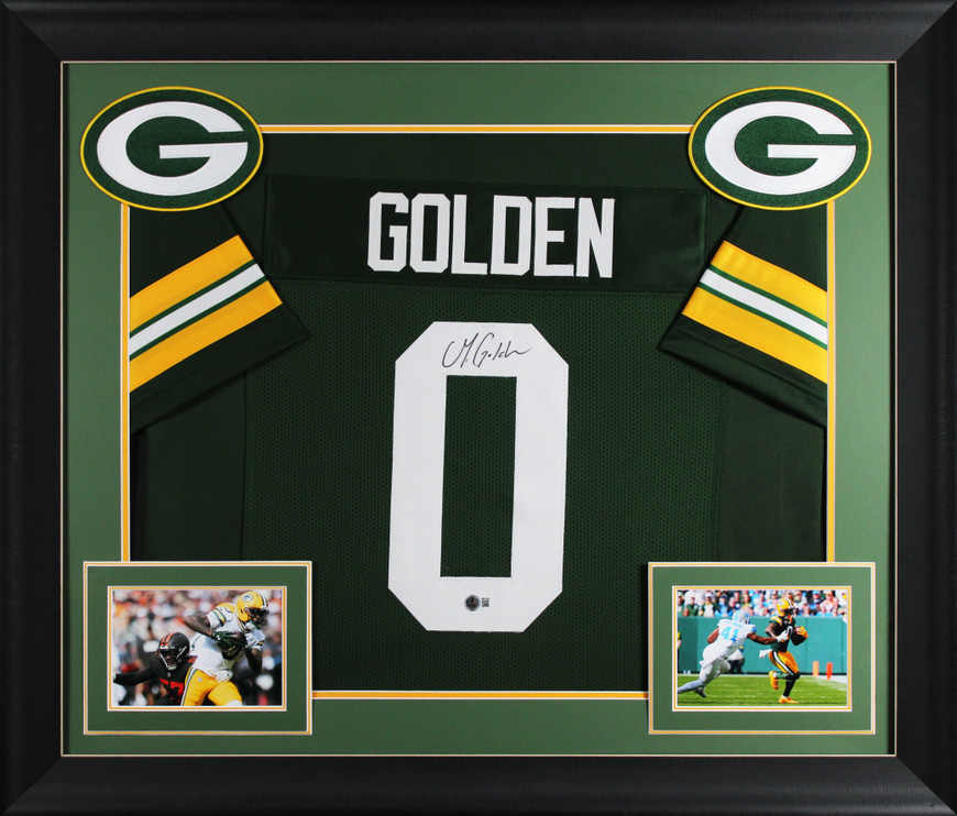 Matthew Golden Authentic Signed Green Pro Style Framed Jersey BAS
