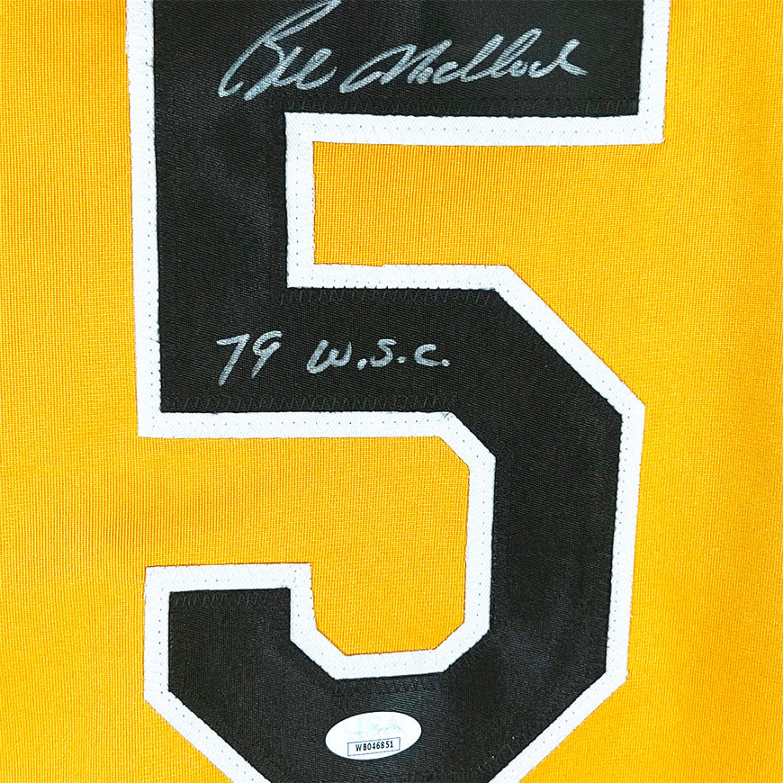 Bill Madlock Signed 79 WSC Inscription Pittsburgh Yellow Baseball