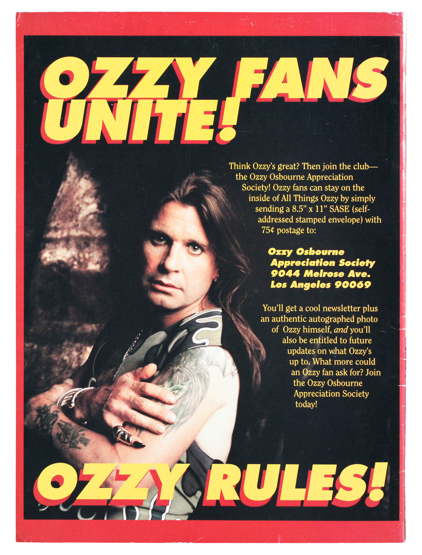 Ozzy Osbourne Authentic Signed 1993 Rock-It Comix #1 Magazine JSA