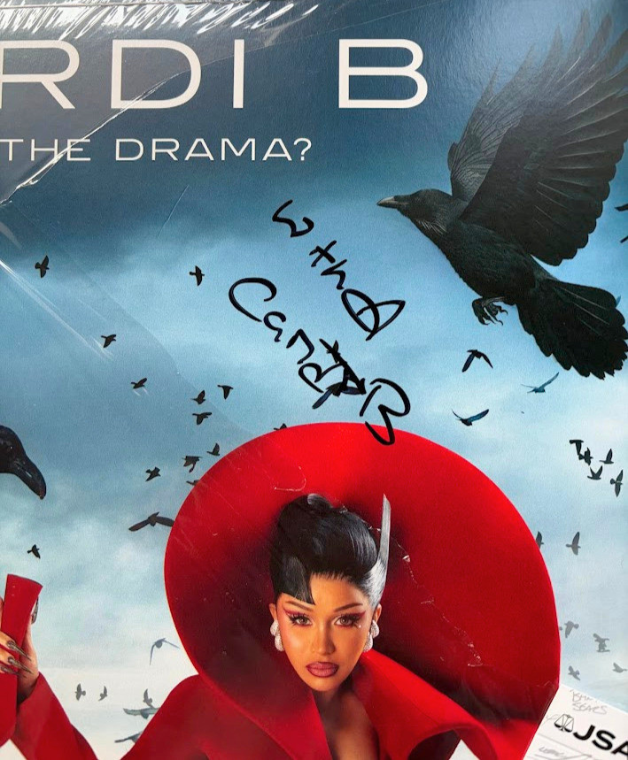 Cardi B Signed “Am I The Drama?” Apple Red Vinyl