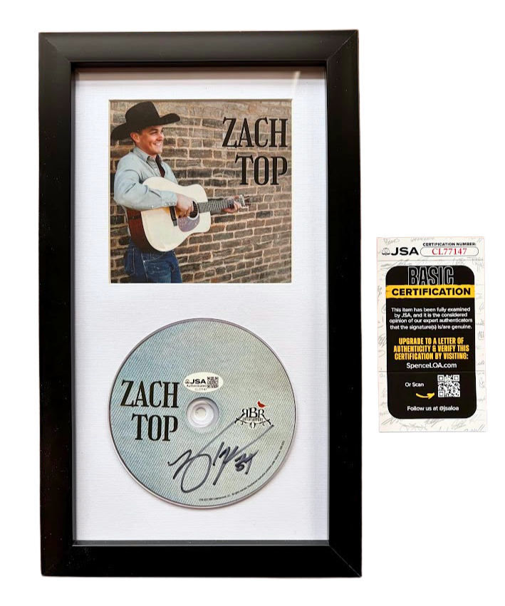 Zach Top Booklet + Signed CD Framed