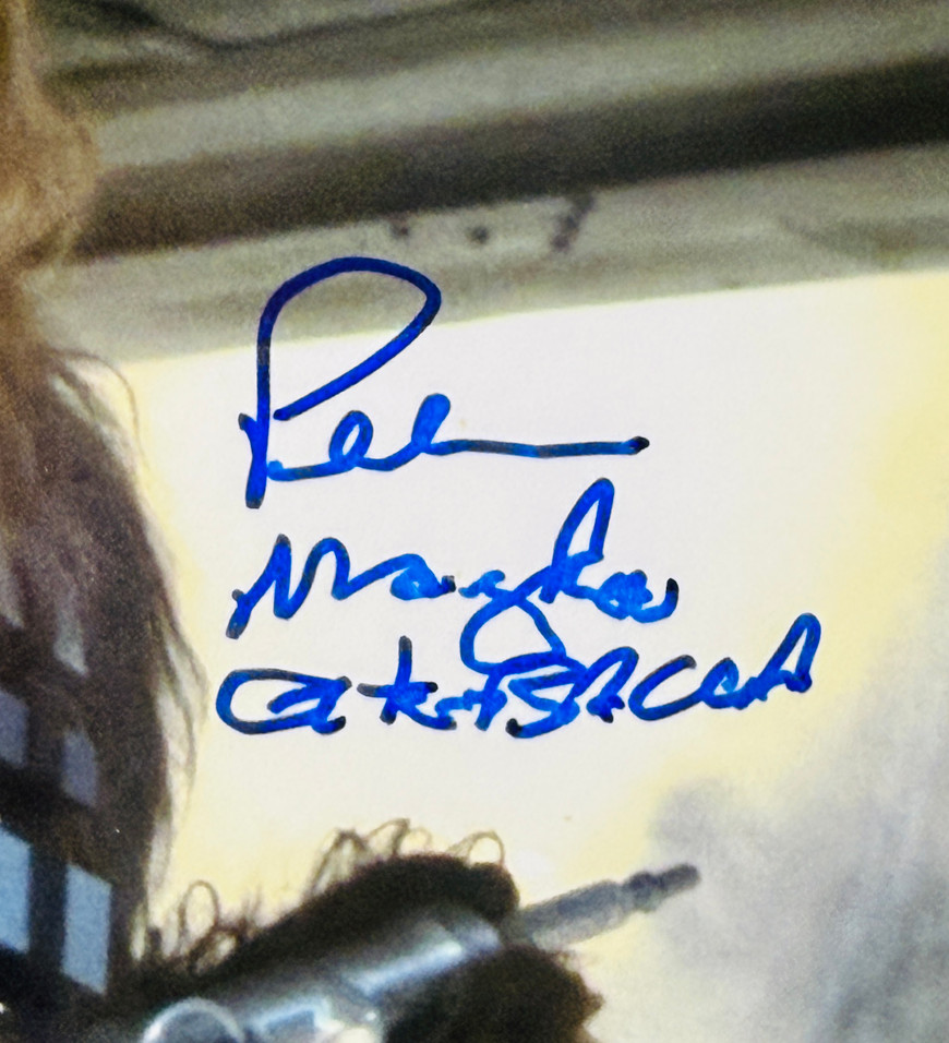 Peter Mayhew 8x10 With Chewbacca (Steiner Cert)