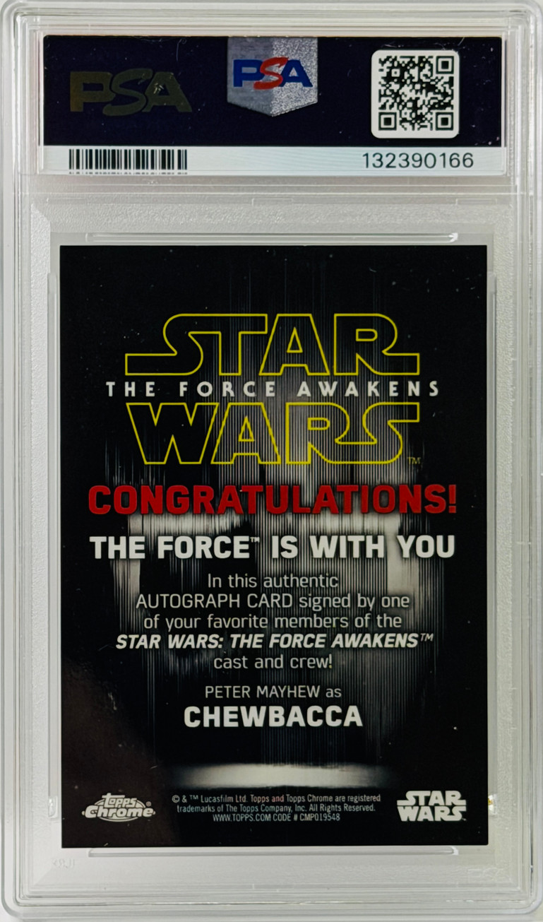 Peter Mayhew PSA DNA Slab Card GRADED 10