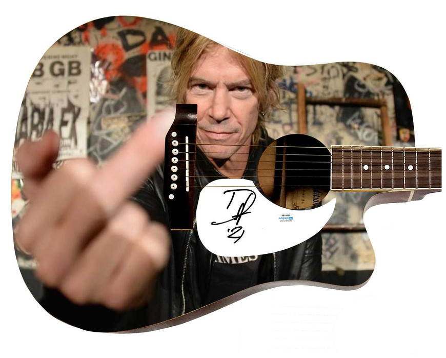 Guns N Roses Duff McKagan Signed Custom Graphics Photo Guitar ACOA -