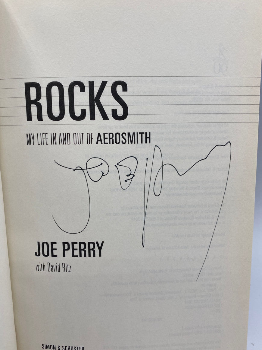Joe Perry Signed Book - Rocks: My Life in and out of Aerosmith
