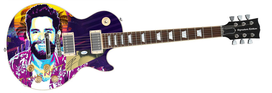 Thomas Rhett Signed Custom Graphics Signature Guitar ACOA