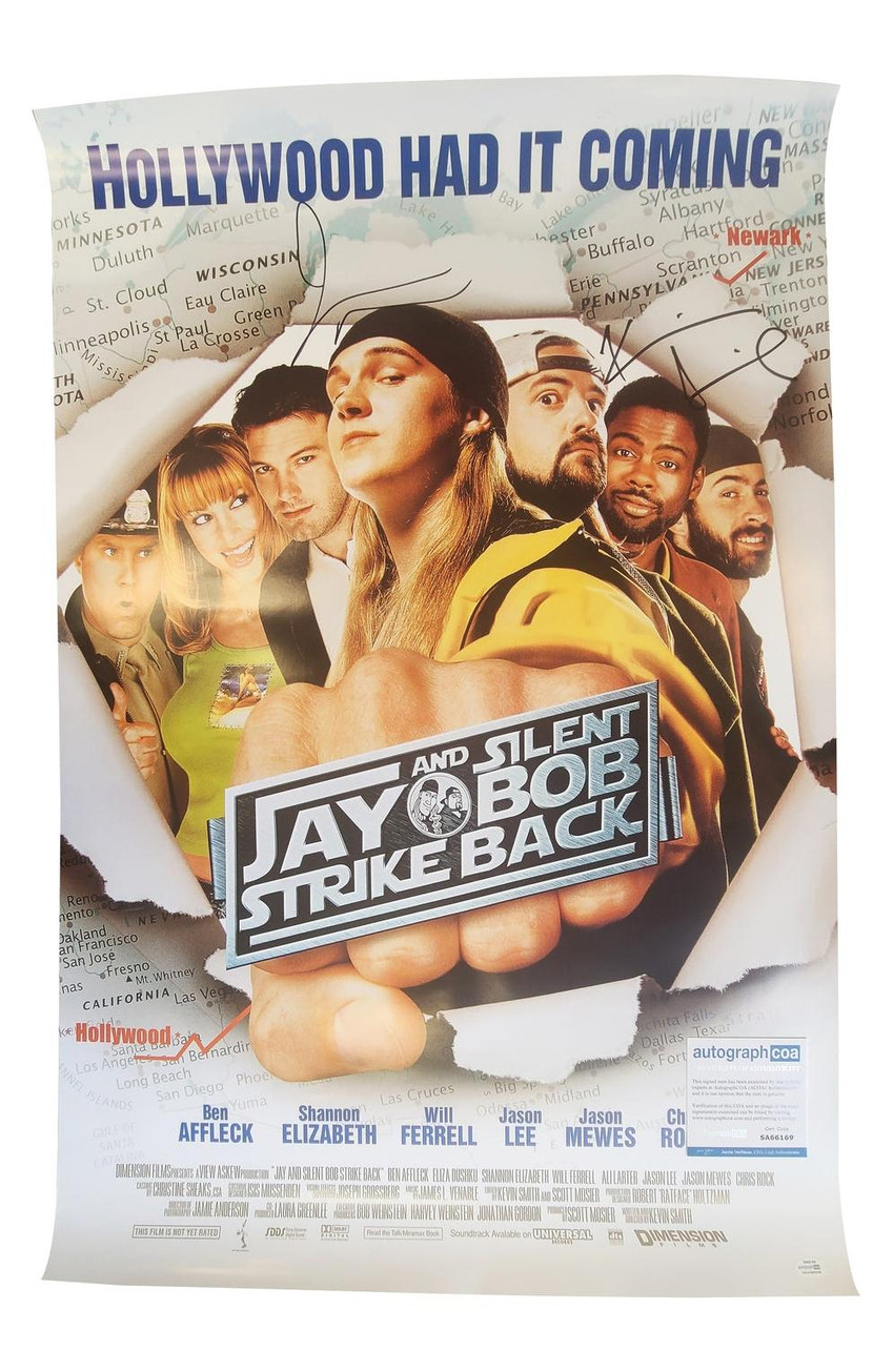 Jay & Silent Bob Strike Back Autographed 27x40 Poster Kevin Smith