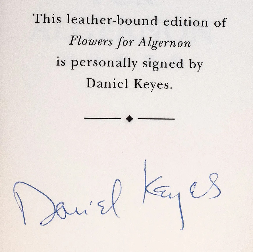 アルクトゥルス・プローブ新品未読‼️ホゼ・アグエイアス著サイン本‼️コレクション本‼️ Flowers for Algernon Signed by Daniel Keyes | Easton Press