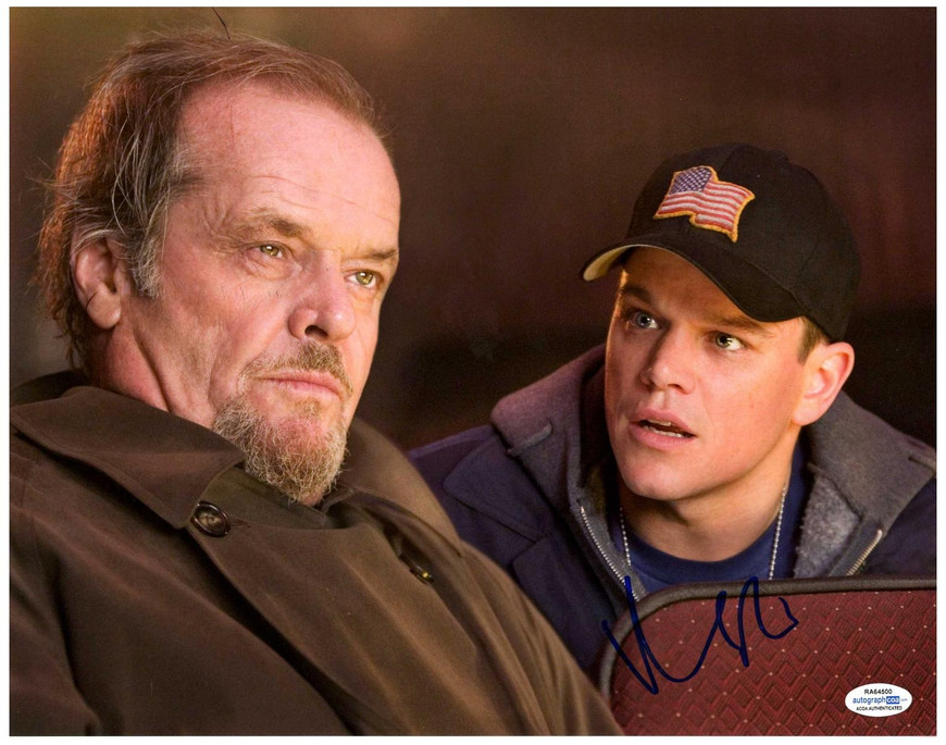 Matt Damon Signed Autographed 11x14 Photo The Departed with Jack