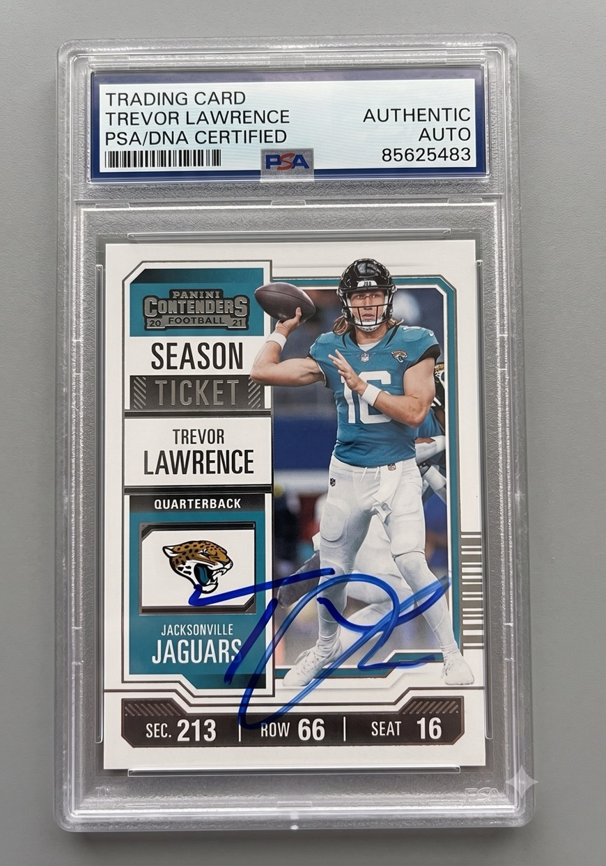 Trevor Lawrence In Person Signed Mosaic Card PSA DNA NFL