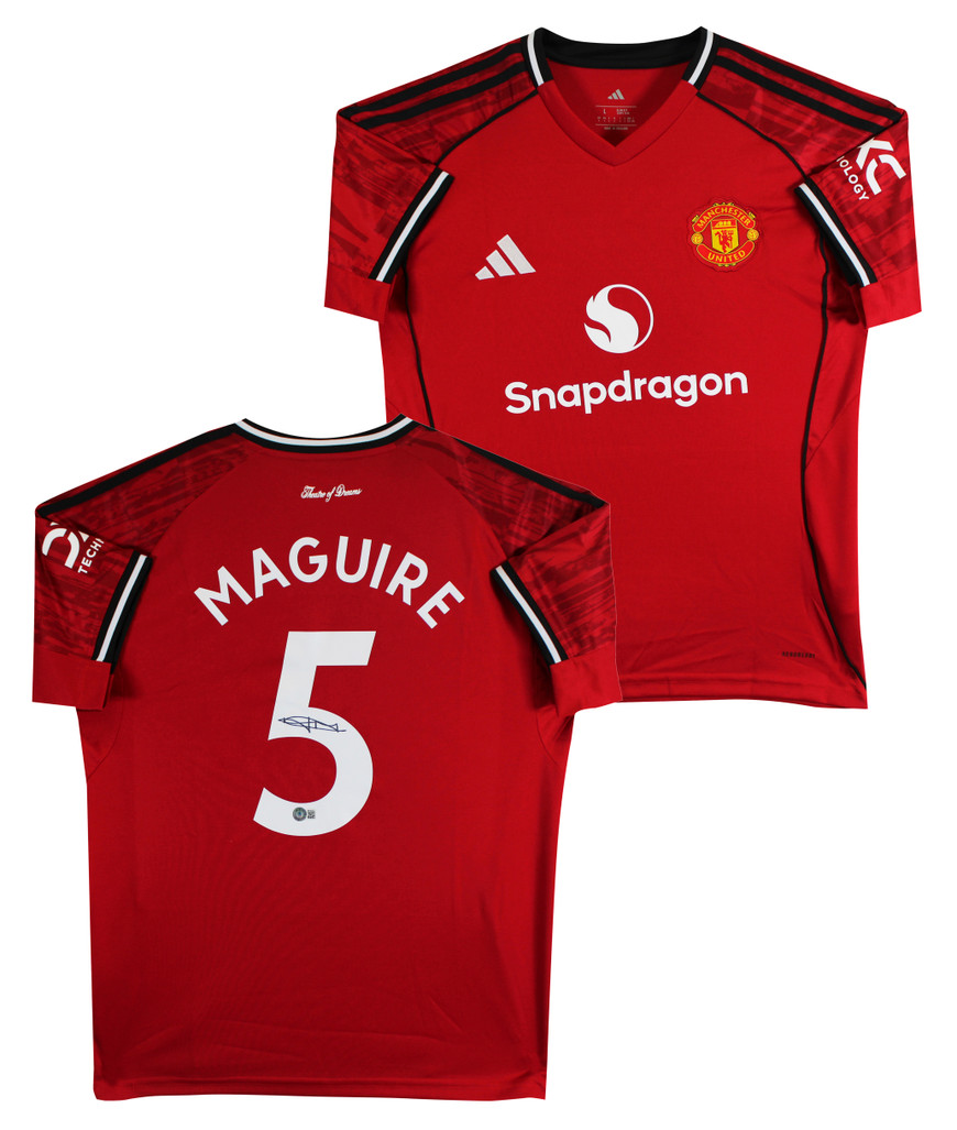 Manchester United Harry Maguire Authentic Signed Red Adidas Jersey