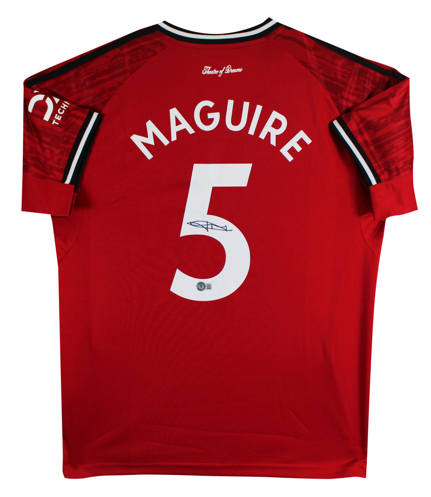 Manchester United Harry Maguire Authentic Signed Red Adidas Jersey
