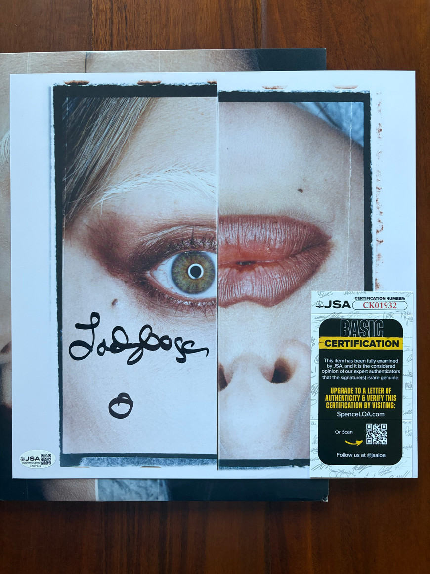 Lady Gaga Signed MAYHEM Black Vinyl Insert JSA COA