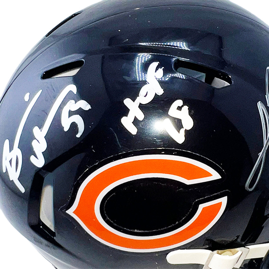 Brian Urlacher HOF 18 Inscription and Lance Briggs Dual Signed