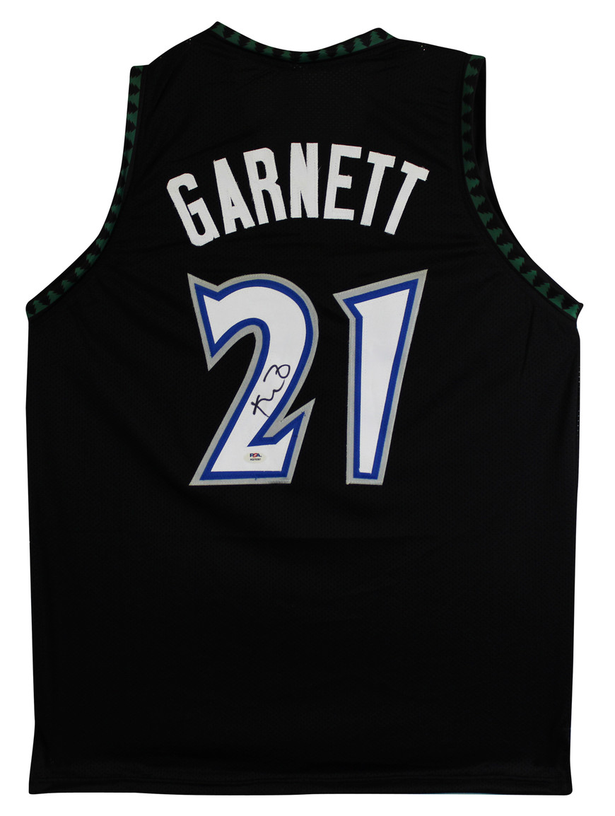 Kevin Garnett Authentic Signed Black Pro Style Jersey Autographed