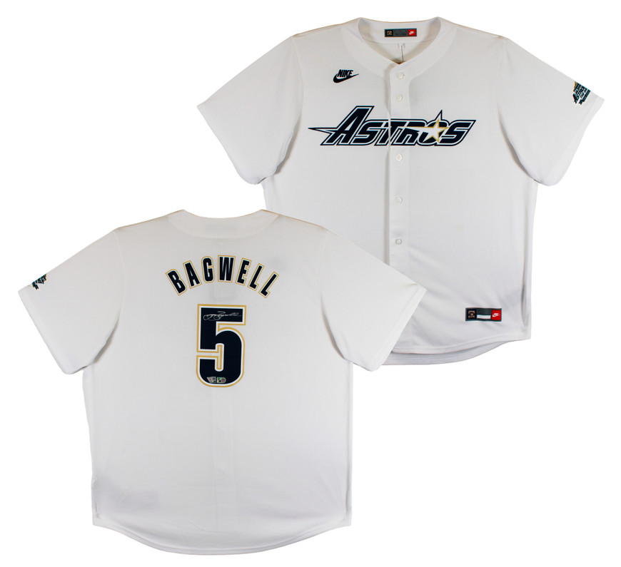 Astros Jeff Bagwell Authentic Signed White Nike CC Jersey Fanatics