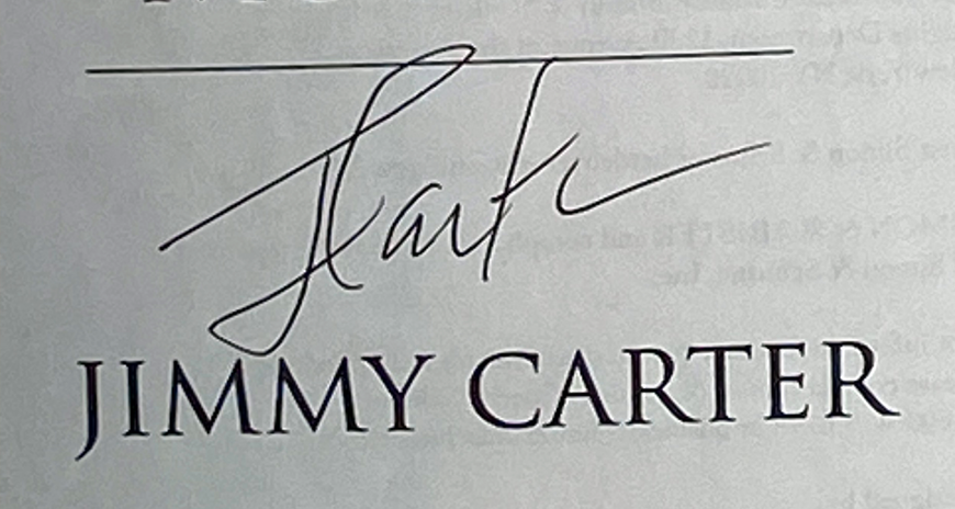 カーター大統領 直筆サイン 証明書付き JIMMY CARTER AUTO 本