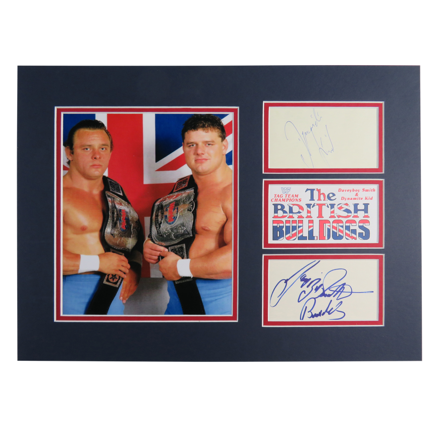 The British Bulldogs Signed Matted Display - The British Bulldogs