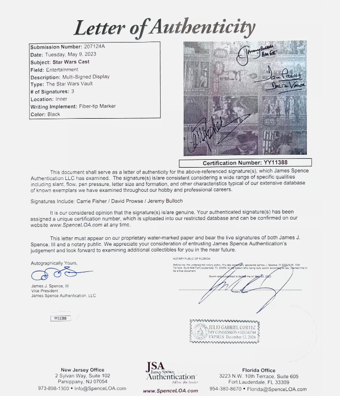 The Star Wars Vault - Stephen J. Sansweet,Peter Vilmur (Signed Book)