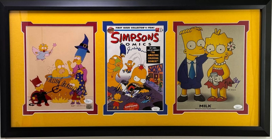 The Simpsons Signed Framed Display