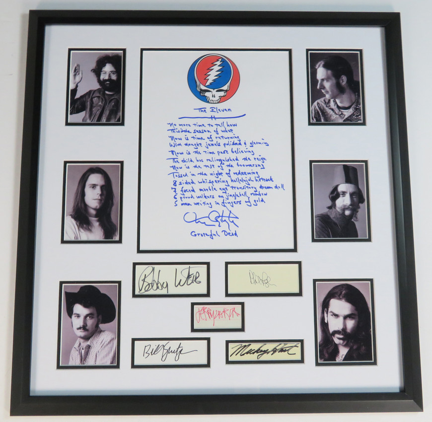 Grateful Dead Signed Handwritten Lyrics