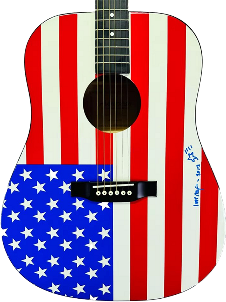 Peter Max Signed Custom Guitar | JSA Authenticated
