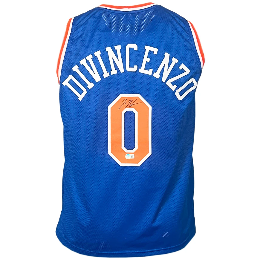 Donte Divincenzo Signed New York Royal Blue Basketball Jersey 