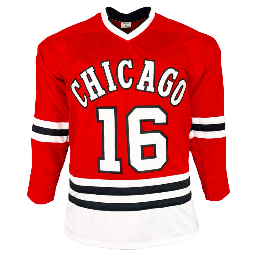 Eddie Olczyk Signed HOF 2012 Inscription Chicago Red Hockey Jersey