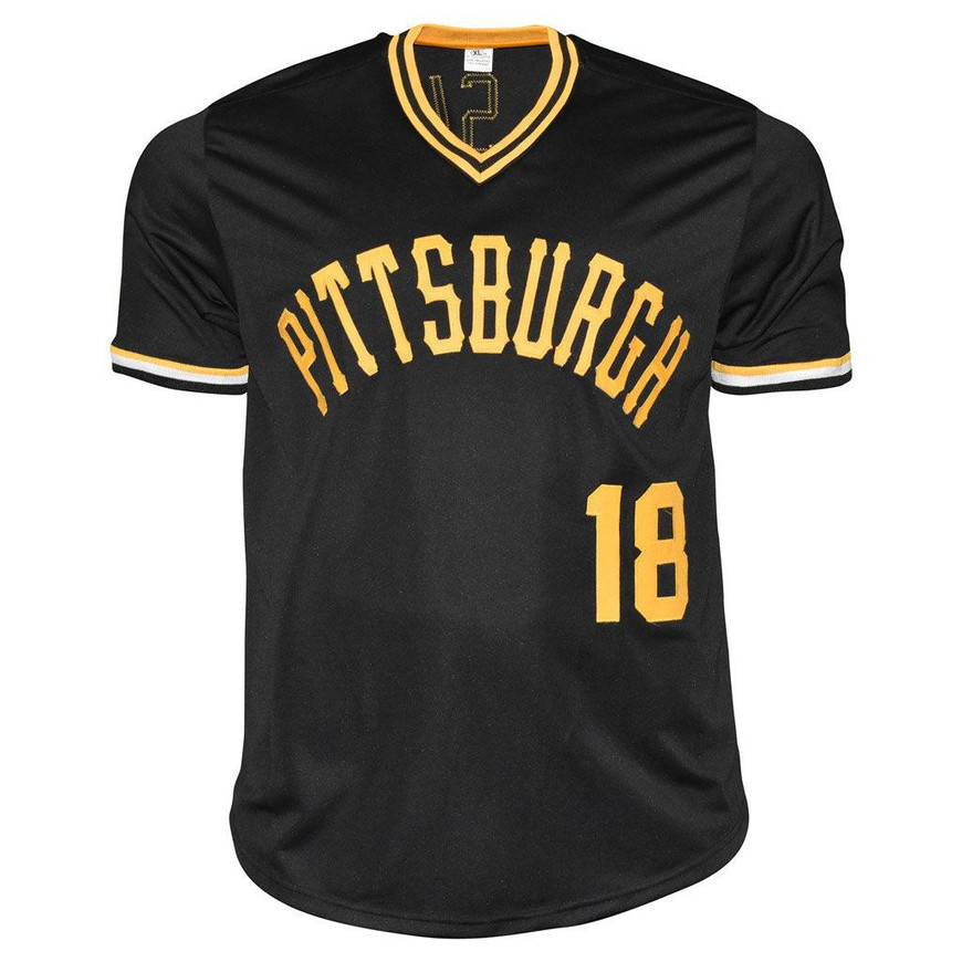 Andy Van Slyke Signed Pittsburgh Black Baseball Jersey (JSA) -