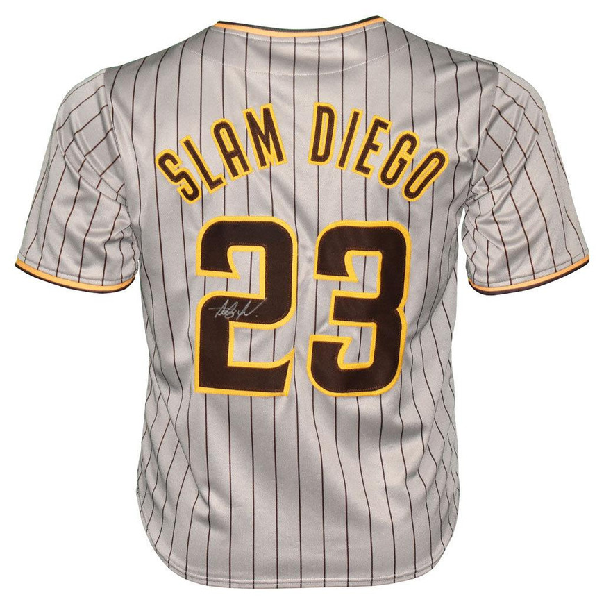 Fernando Tatis Jr Signed San Diego Grey Pinstripe Slam Diego