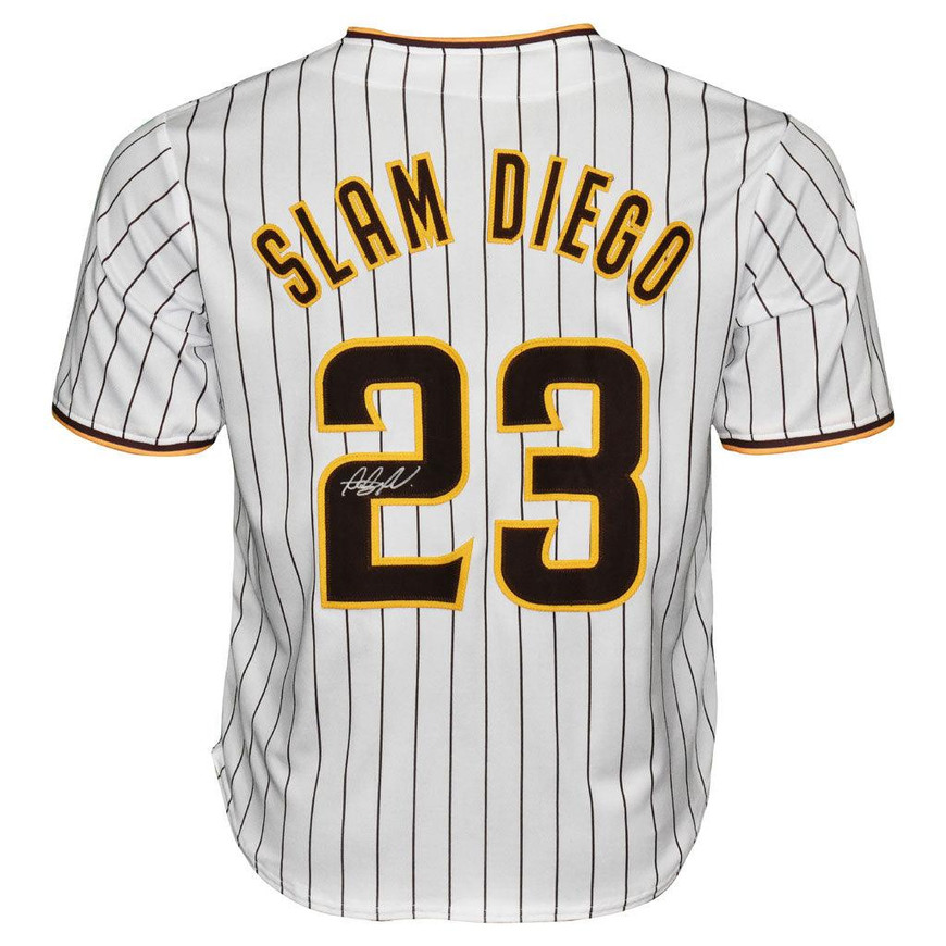 Fernando Tatis Jr Signed San Diego White Pinstripe Slam Diego