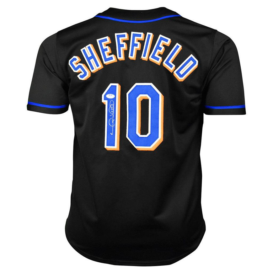 Gary Sheffield Signed New York Black Baseball Jersey (JSA) -